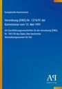 Text: Verordnung (EWG) Nr. 1274/91 mit Vorschriften für Eier. Blaues Design mit gelbem Rand.