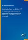 Text über EU-Richtlinie zu Nebelschlussleuchten vom 28. Juni 1977. Blau mit gelbem Streifen, Verlagslogo unten.
