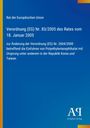 Verordnung (EG) Nr. 83/2005, betreffend Polyethylenterephthalat-Importe. Blaues Design mit gelben und orangen Akzenten.