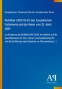 Blaues Cover, Titel: Richtlinie 2009/30/EG, Europäisches Parlament. Unten Logo: Antiphon Verlag. Links gelber Streifen.