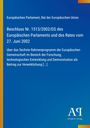 Text: "Europäisches Parlament, Rat der Europäischen Union. Beschluss Nr. 1513/2002/EG. Antiphon Verlag Logo unten rechts. Hintergrund: Blau."