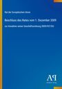 Text: "Rat der Europäischen Union. Beschluss des Rates vom 1. Dezember 2009 zur Annahme seiner Geschäftsordnung 2009/937/EU." Unten rechts ein Logo mit "Antiphon Verlag". Hintergrund in Blautönen mit einem gelben Streifen links.