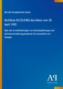"Richtlinie 92/33/EWG des Rates vom 28. April 1992", blaue Farbverläufe mit gelbem Streifen links. Darunter "Antiphon Verlag".