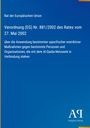 "Verordnung (EG) Nr. 881/2002 des Rates vom 27. Mai 2002 über Maßnahmen gegen mit Al-Qaida verbundene Personen." Blaues Cover.