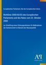 Text: Richtlinie 2000/60/EG zur Wasserpolitik. Hintergrund blau mit schmalem gelben Rand links. Logo unten.