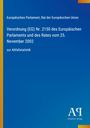 Europäisches Parlament, Verordnung (EG) Nr. 2150 des EP und Rates vom 25. November 2002 zur Abfallstatistik. Blaues Cover.