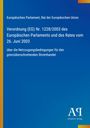 Text über EU-Verordnung Nr. 1228/2003 zum Stromhandel; blaues Design mit gelbem Rand; Logo des Antiphon Verlags.
