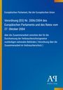 Verordnung (EG) Nr. 2006/2004 des EU-Parlaments über Verbraucherschutz. Blaues Design mit gelbem Seitenstreifen.