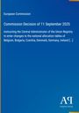Text: "European Commission, Decision of 11 September 2025..." Blaues Layout mit gelbem Rand links, Logo unten rechts.