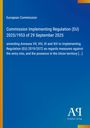 Text: "European Commission, Commission Implementing Regulation (EU) 2025/1953 of 29 September 2025". Blauer Hintergrund.
