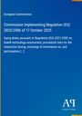 Text: "European Commission", "Commission Implementing Regulation (EU) 2025/2086 of 17 October 2025", "Antiphon Verlag"; blauer Hintergrund.