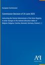 Text über die Entscheidung der Europäischen Kommission vom 24. Juni 2025, mit Anweisungen für Änderungen an nationalen Zuordnungstabellen. 