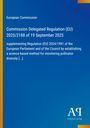 „European Commission“, „Commission Delegated Regulation (EU) 2025/2188 of 19 September 2025“, blaues Design, Antiphon Verlag Logo.