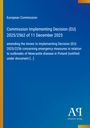 Text zur Umsetzung einer EU-Kommissionsentscheidung zu Newcastle-Disease in Polen, blauer Hintergrund, Antiphon Verlag.