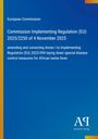 Text: "Commission Implementing Regulation (EU) 2025/2250 of 4 November 2025 amending special disease control measures."  
Farben: Blau mit gelbem Rand.