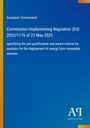 Titel: "Commission Implementing Regulation (EU) 2025/1176." Blaues Cover mit einem Logo unten rechts.