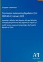 Text: "European Commission, Commission Implementing Regulation (EU) 2025/45 of 8 January 2025". Blaues Layout mit Antiphon Verlag Logo.