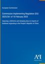 Europäische Kommission, Durchführungsverordnung (EU) 2025/261 vom 10. Februar 2025, Antidumpingzoll auf Biodiesel aus China. Blau mit Logo.