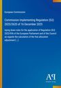 Text: „European Commission, Commission Implementing Regulation (EU) 2025/2620 of 16 December 2025 [...] Antiphon Verlag“; blauer Hintergrund.