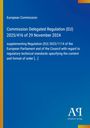Text: "European Commission; Commission Delegated Regulation (EU) 2025/416 of 29 November 2024". Blau mit schmalem gelbem Rand.