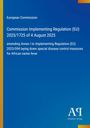 European Commission: Verordnung (EU) 2025/1725 vom 4. August 2025 zu afrikanischer Schweinepest. Blauer Hintergrund.