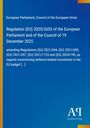 Text über EU-Verordnung, Modernisierung von Vorschriften, blauer Hintergrund, Logo unten rechts, gelbe Akzente links.