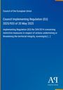 Titel: "Council Implementing Regulation (EU) 2025/933 of 20 May 2025". Blauer Hintergrund, weißer Text.