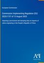 Europäische Kommission, Durchführungsverordnung (EU) 2025/1737, blaues Design mit gelbem Rand, "Antiphon Verlag" in Weiß.