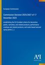 Text: "European Commission. Commission Decision 2025/2607 of 17 December 2025." Illustration mit blauem Hintergrund.