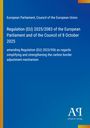 Text über EU-Verordnung, blaues Cover mit gelbem Rand, Logo unten rechts.