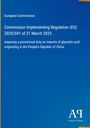 Text: Verordnung der EU, Glyoxylsäurezoll auf Importe aus China ab 21. März 2025. Blaues Cover, Antiphon Verlag-Logo.