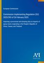 Text über EU-Verordnung zu Antidumping-Abgaben auf Epoxidharze aus China, Taiwan, Thailand. Blau mit gelbem Rand.