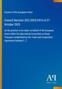 Council Decision (EU) 2025/2416, 27 Oct 2025; blaue Seite, gelber Rand links, Logo unten rechts.