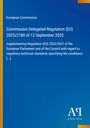 Text: European Commission, Commission Delegated Regulation (EU) 2025/2180 of 12 September 2025. Blauer Hintergrund, Logo unten rechts.