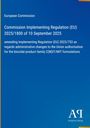 Text: "European Commission, Commission Implementing Regulation (EU) 2025/1800 of 10 September 2025..." Unten ein Verlag-Logo.