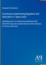Europäische Kommission, Verordnung 2025/498, spezielle Maßnahmen gegen Afrikanische Schweinepest, blaues Design.