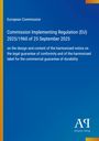 Text: "European Commission, Commission Implementing Regulation (EU) 2025/1960 of 25 September 2025..." Blaues Design.