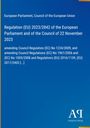Text über EU-Regulierung 2023/2842 und Änderung bestehender Verordnungen. Blaues Cover, Antiphon Verlag-Logo.