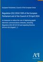 Europäische Parlamentsverordnung (EU) 2024/1309 zur Kostensenkung für Gigabit-Netze. Unten rechts ein Verlagslogo.