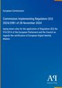 "Commission Implementing Regulation (EU) 2024/2981 of 28 November 2024." Blaues Design mit Logo rechts unten.
