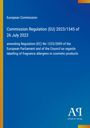 European Commission, Verordnung (EU) 2023/1545, Änderung der Verordnung Nr. 1223/2009 zu Duftstoffallergenen. Blaues Design.