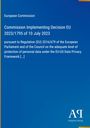 "Commission Implementing Decision EU 2023/1795" und Details zu Datenschutzrahmen. Blau mit Verlag-Logo unten rechts.
