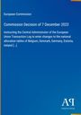 Text: European Commission, Commission Decision of 7 December 2023, Änderungen für Belgien, Dänemark, Deutschland, Estland, Irland. Unten rechts ist ein Verlagslogo.