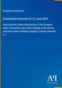 Text: European Commission, Commission Decision of 12 June 2024. Blauer Hintergrund mit Verlagslogo unten rechts.