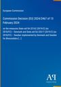 Text zur Kommissionsentscheidung der EU über Beihilfen für Dänemark und Schweden, blaues Hintergrunddesign.