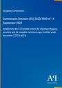 Kommissionsentscheidung (EU) 2023/1809 vom 14. September 2023 über EU-Umweltzeichenkriterien. Blau mit Logo.