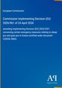 Text über EU-Entscheidung zu Maßnahmen für Schaf- und Ziegenpocken in Griechenland. Blaues Design mit gelbem Rand.