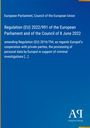 Regulation (EU) 2022/991, Änderung der Zusammenarbeit von Europol und Datenverarbeitung. Blaues Cover mit Verlag-Logo.