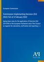 „Commission Implementing Decision (EU) 2022/162 of 4 February 2022“. Blaues Design mit gelbem Rand links.