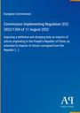 Europäische Kommission; Anti-Dumping-Abgabe auf Silizium aus China, Verordnung August 2022; blaues Hintergrunddesign.